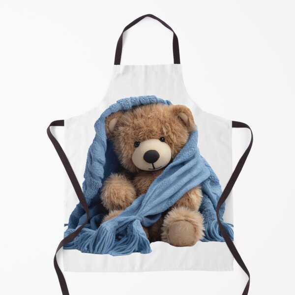 Item preview, Adorable Teddy Bear with Blue Blanket designed and sold by CuteopiaGallery.