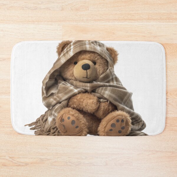 Item preview, Adorable Teddy Bear with Brown Blanket designed and sold by CuteopiaGallery.