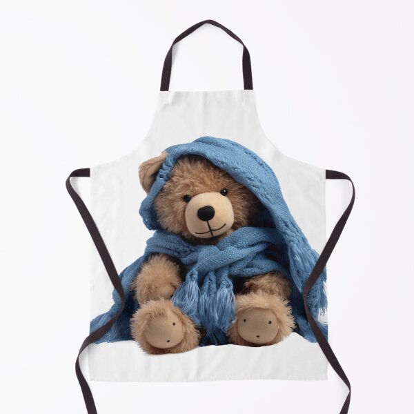 Item preview, Adorable Teddy Bear with Blue Scarf designed and sold by CuteopiaGallery.
