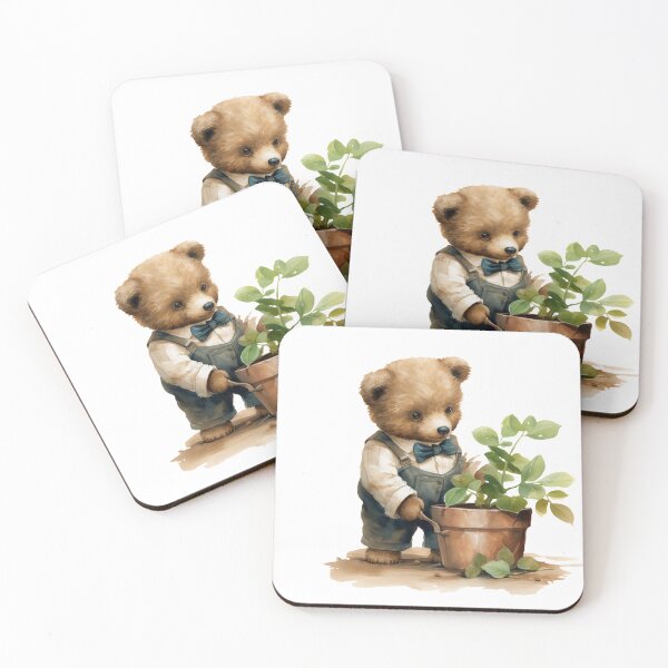 Item preview, Cute Teddy Bear Gardening designed and sold by CuteopiaGallery.