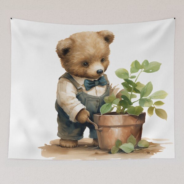 Item preview, Cute Teddy Bear Gardening designed and sold by CuteopiaGallery.