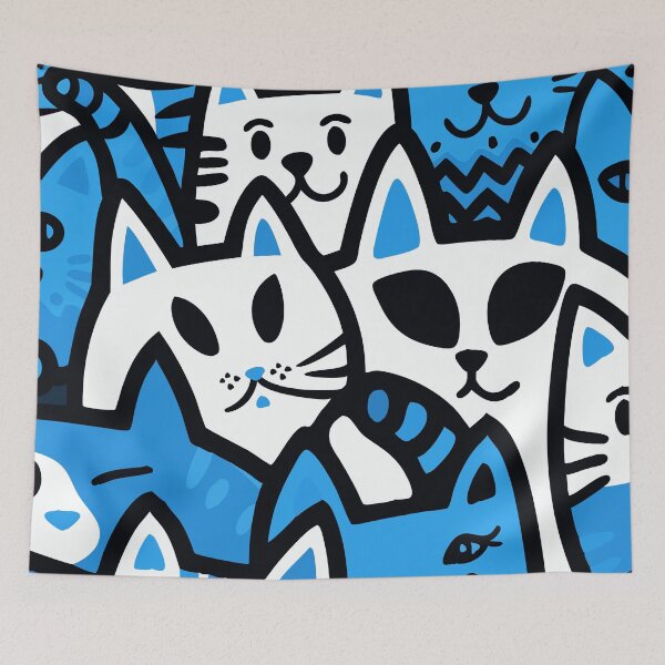 Item preview, Colorful Cat Chaos - Playful Pop Art Design designed and sold by Timegraf.