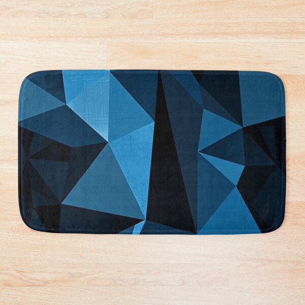 Item preview, Aqua and Black polygonal pattern designed and sold by Cartoon Basketball.