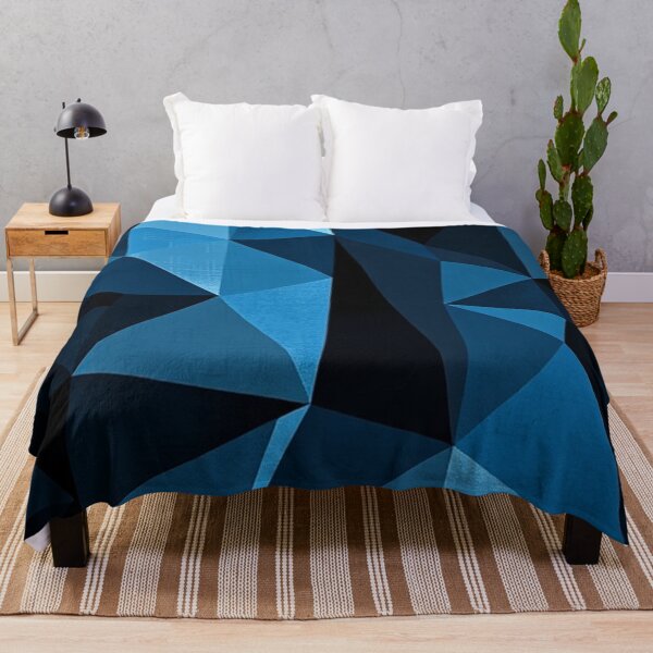Item preview, Aqua and Black polygonal pattern designed and sold by Cartoon Basketball.