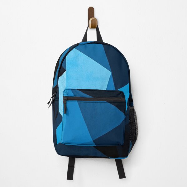 Item preview, Aqua and Black polygonal pattern designed and sold by Cartoon Basketball.