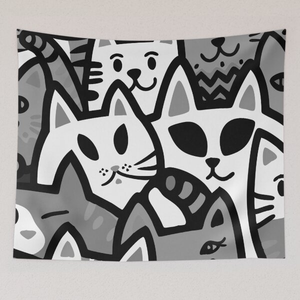 Item preview, Colorful Cat Chaos - Playful Pop Art Design designed and sold by Timegraf.