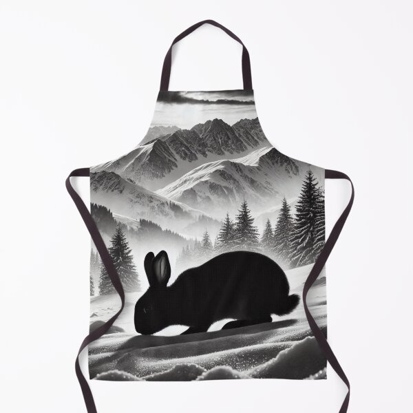 Artikelvorschau, Hase im Schnee schnüffelt herum entworfen und verkauft von nikkolaus.