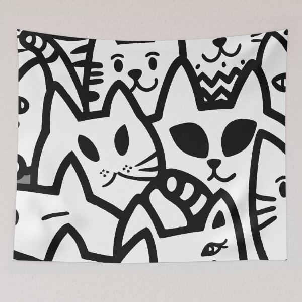 Item preview, Colorful Cat Chaos - Playful Pop Art Design designed and sold by Timegraf.