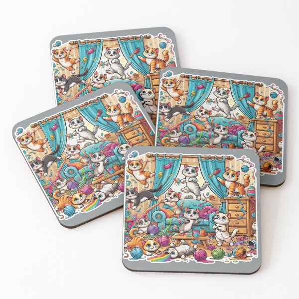 Item preview, CATHANALY or Mischievous Cats in Action designed and sold by liudiam.