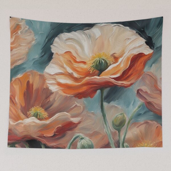 Item preview, Before the Rain Impasto Floral painting designed and sold by Glimmersmith.