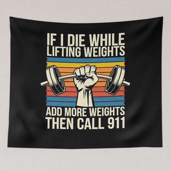 Item preview, Funny If I Die While Lifting Weights - Workout Gym designed and sold by teeturle.