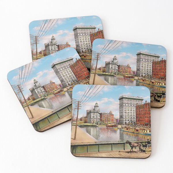 Item preview, City - Syracuse, NY - Erie Canal at Salina St 1900 designed and sold by Mike Savad Photography.