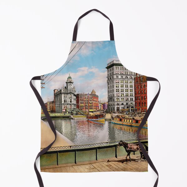 Item preview, City - Syracuse, NY - Erie Canal at Salina St 1900 designed and sold by Mike Savad Photography.