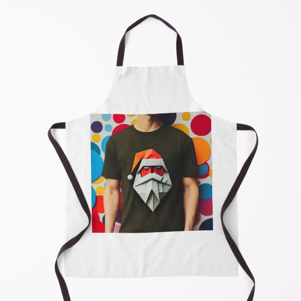 Item preview, Unique Santa Origami Art , Fun Holiday Gift, Christmas Party , Festive Graphic , Colorful Xmas Design designed and sold by Indyadizine.