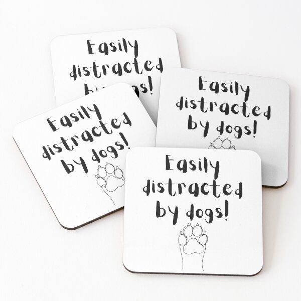 Item preview, Easily Distracted by Dogs – Fun Paw Print Design for Dog Lovers designed and sold by Fredster1966.