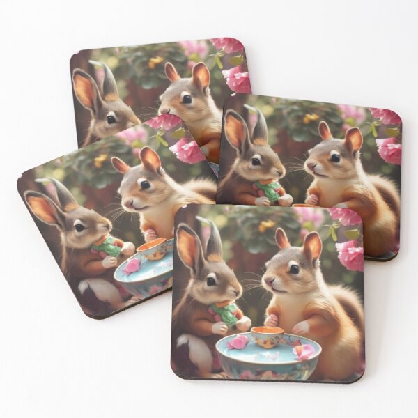 Item preview, furry friends tea party designed and sold by seahorse crossing.