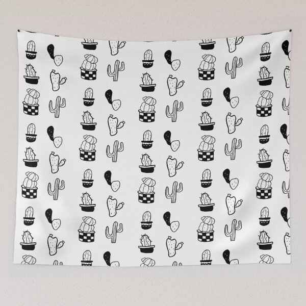 Item preview, Estilo suculento: arte minimalista con cactus en blanco y negro designed and sold by RM-Journey.
