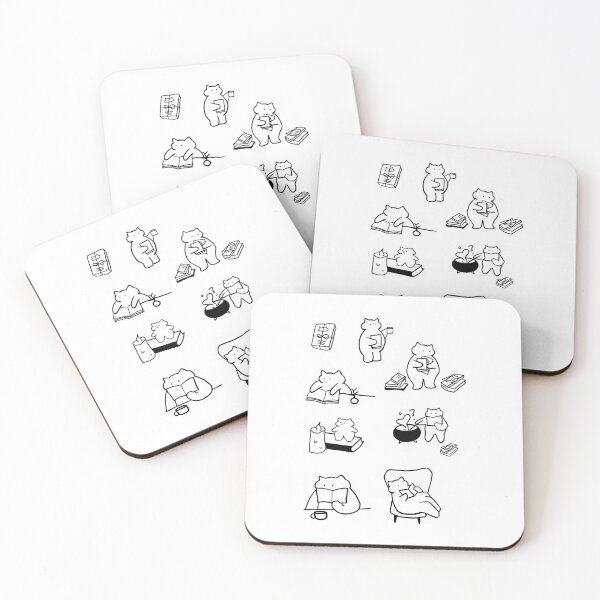 Item preview, Cozy Cat and Books: Minimalist Line Illustrations designed and sold by RM-Journey.