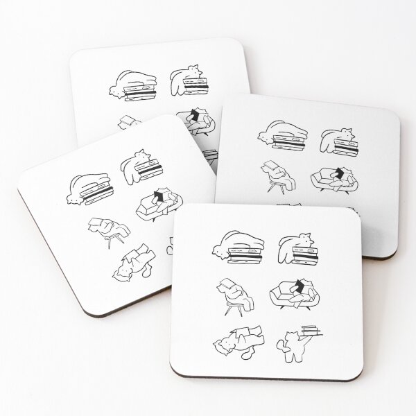 Item preview, Literary Cats: Simple Black and White Reading Art designed and sold by RM-Journey.