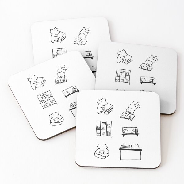 Item preview, Feline Fiction: Cute Minimalist Cat and Book Art designed and sold by RM-Journey.
