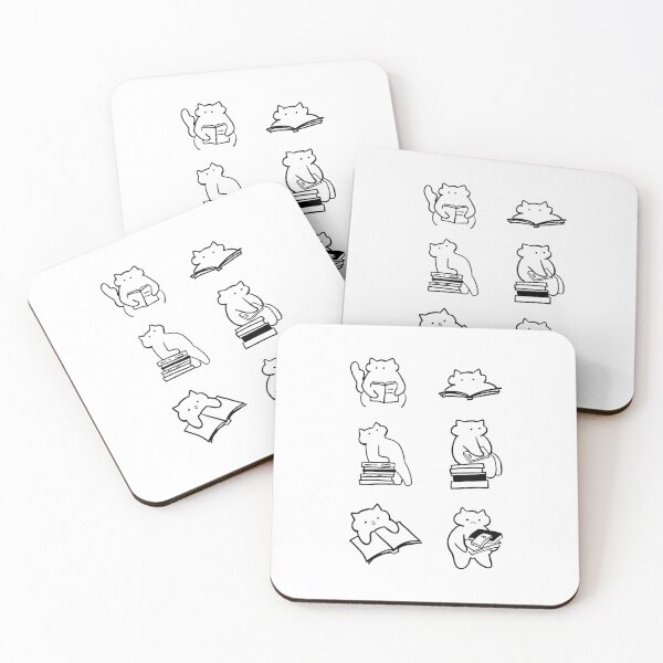 Item preview, Feline Fiction: Cute Minimalist Cat and Book Art designed and sold by RM-Journey.