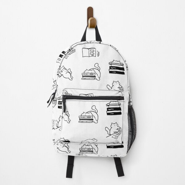 Item preview, Cuddly Cat Reads: Minimalist Book Lover Line Art designed and sold by RM-Journey.