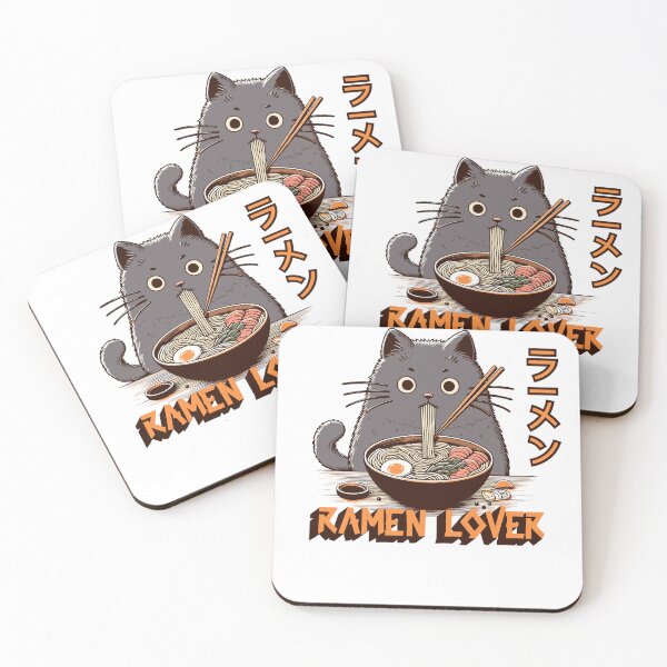 Item preview, Ramen Lover: Cute Cat Slurping Noodles designed and sold by ClothingByLenni.
