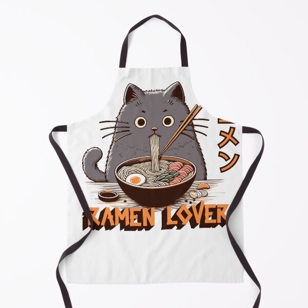 Item preview, Ramen Lover: Cute Cat Slurping Noodles designed and sold by ClothingByLenni.