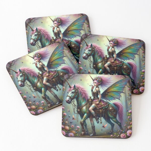 Item preview, Steampunk Unicorn and fairy designed and sold by KirstenStar.