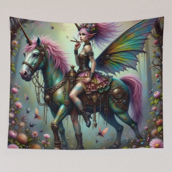 Item preview, Steampunk Unicorn and fairy designed and sold by KirstenStar.