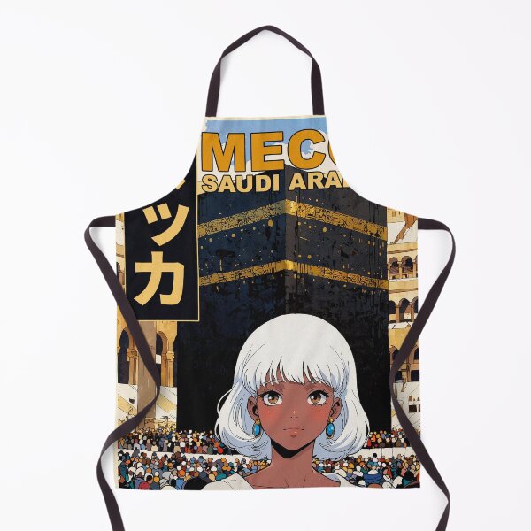 Item preview, Pretty White Haired Anime Girl 80s Retro Aesthetic Mecca Arabia Vintage Travel Design designed and sold by onlyanimevibes.
