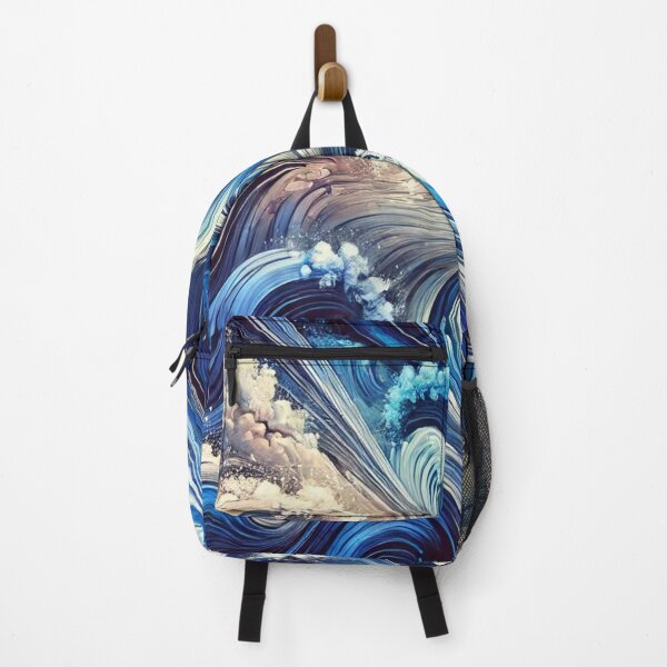 Item preview, Oceanic Swirl: Mesmerizing Abstract Wave Art in Vivid Blues designed and sold by Waltzia.