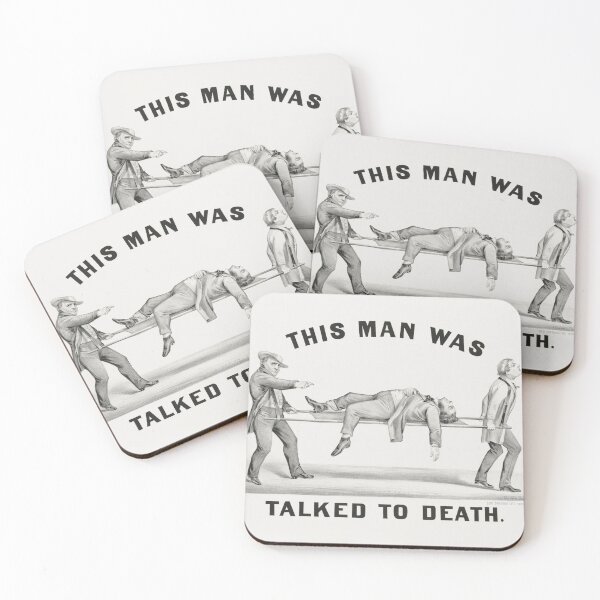 Item preview, Talked to Death by John Cameron Funny Political Cartoon designed and sold by MynahNeeds.