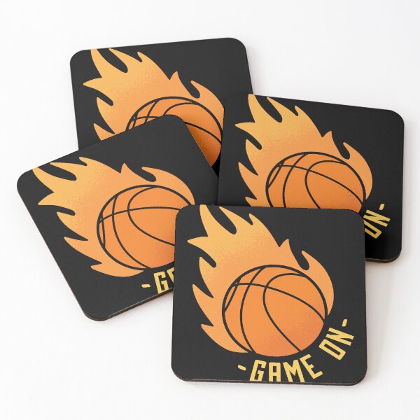 Artikelvorschau, Flammender Basketball mit Game On entworfen und verkauft von TurtleDojo.