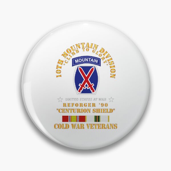 Item preview, 10th Mountain Division - Climb to Glory - REFORGER 90, CENTURION SHIELD  - COLD X 300 designed and sold by Military Insignia Products.
