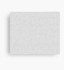 A lot of text - German Canvas Print