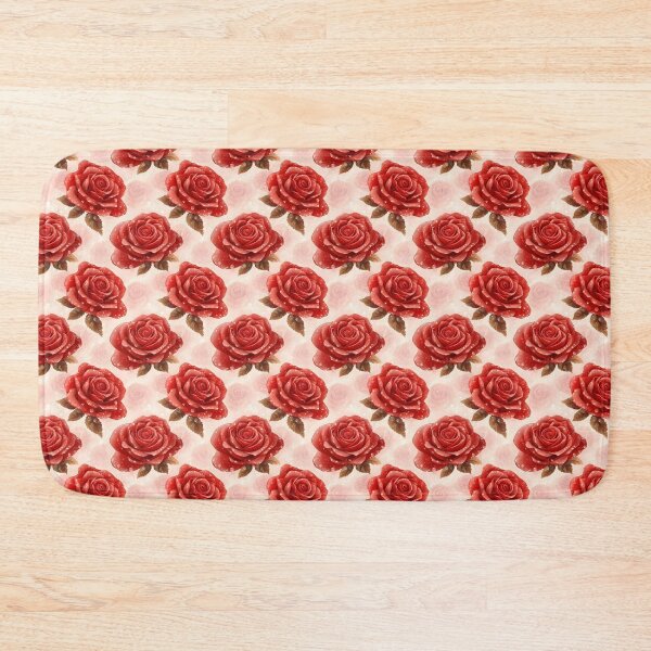 Item preview, 3D Red Roses Seamless Pattern - Elegant Floral Print  designed and sold by Apkdesigner.