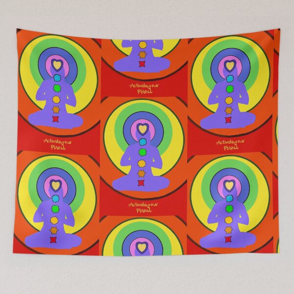 Item preview, Activate Your Pineal, Chakras on Human figure with Colours and Shapes designed and sold by MonicaArtist.