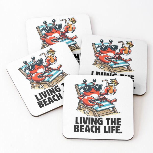 Item preview, Crab: Living The Beach Life designed and sold by CuteAndCozyTees.