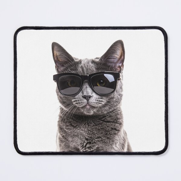 Item preview, Funny cool Chartreux Cat wearing sunglasses designed and sold by LazyOwlStore.