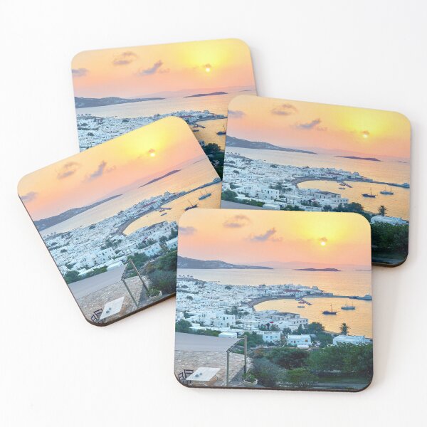 Item preview, Mykonos Greek Island View of Old Town at Sunset designed and sold by Adam Gormley.