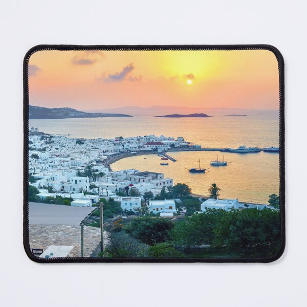 Item preview, Mykonos Greek Island View of Old Town at Sunset designed and sold by Adam Gormley.