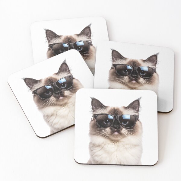 Item preview, Funny cool Himalayan Cat wearing sunglasses designed and sold by LazyOwlStore.