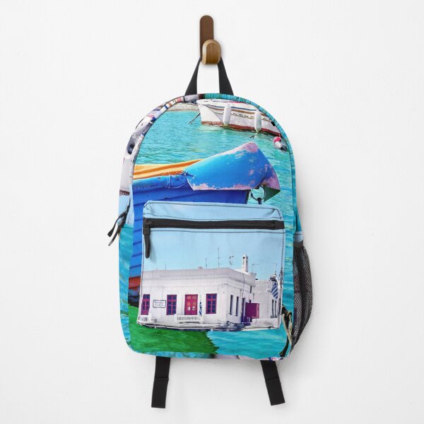 Item preview, Mykonos Greek Island Small Boat Perfect Day in the Bay designed and sold by Adam Gormley.