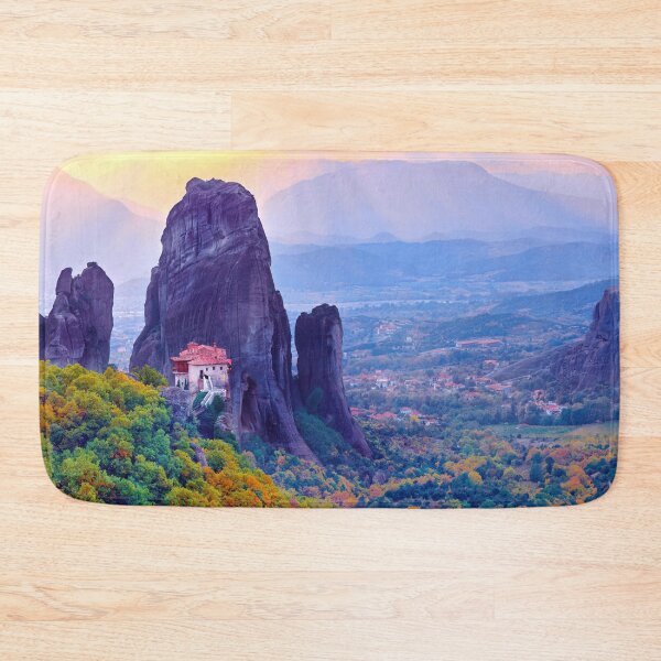 Item preview, Meteora - Epic Rock Pillars with Monasteries Sunset Rays designed and sold by Adam Gormley.