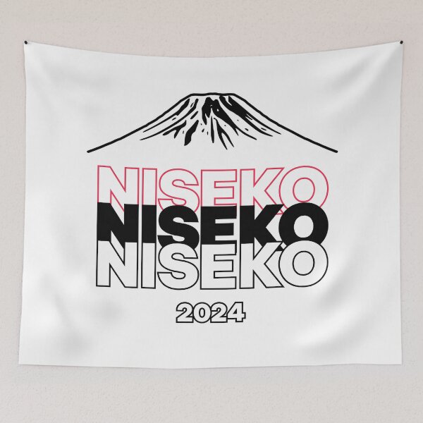 Item preview, NISEKO 2024 Snowboard decal - Black | Japan Ski Resort - Hokkaido Snowboarding | Japow Powder Snow designed and sold by PawaPotto.