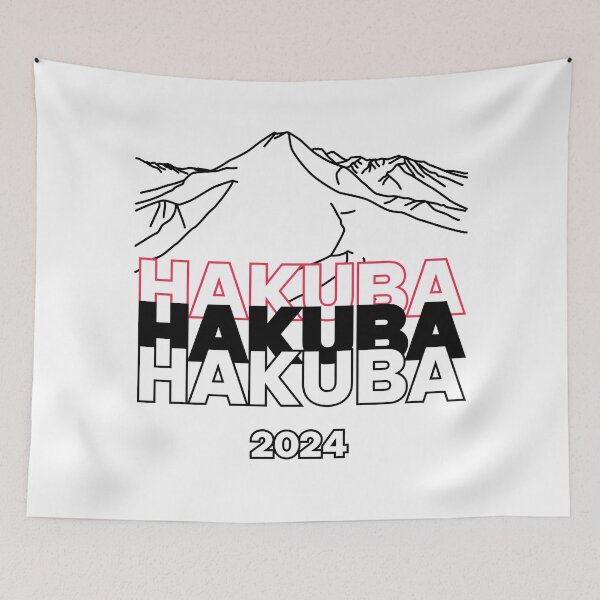 Item preview, HAKUBA 2024 Snowboard decal - Black | Japan Ski Resort - Nagano Snowboarding | Japow Powder Snow designed and sold by PawaPotto.