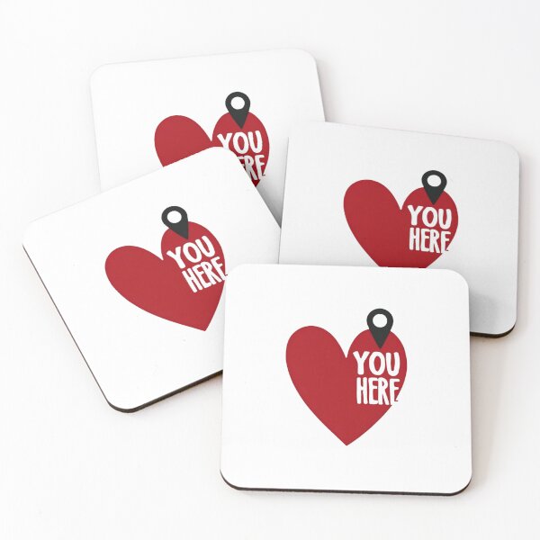 Item preview, You Are Here: Red Heart with Location Pin Bold Design designed and sold by Colorful-Garden.