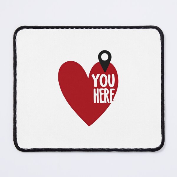 Item preview, You Are Here: Red Heart with Location Pin Bold Design designed and sold by Colorful-Garden.