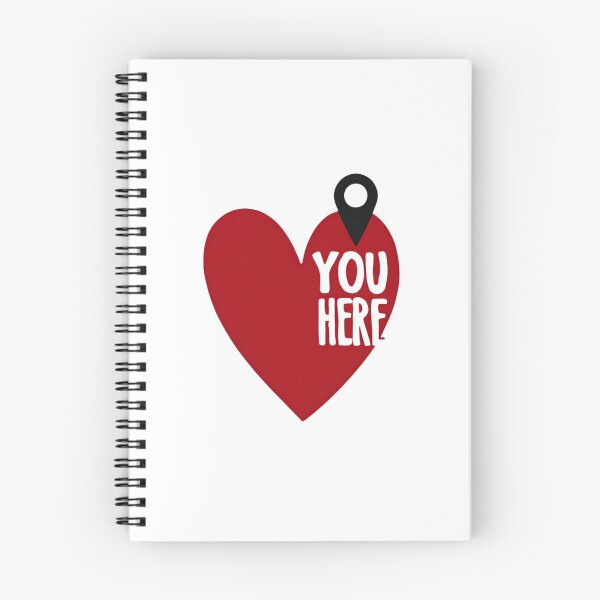 Item preview, You Are Here: Red Heart with Location Pin Bold Design designed and sold by Colorful-Garden.